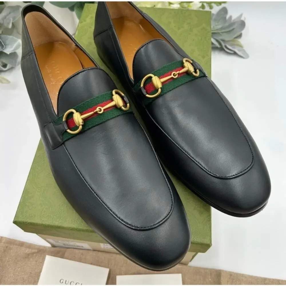Men's Gucci JORDAAN horse bit loafers size 13 made in Italy